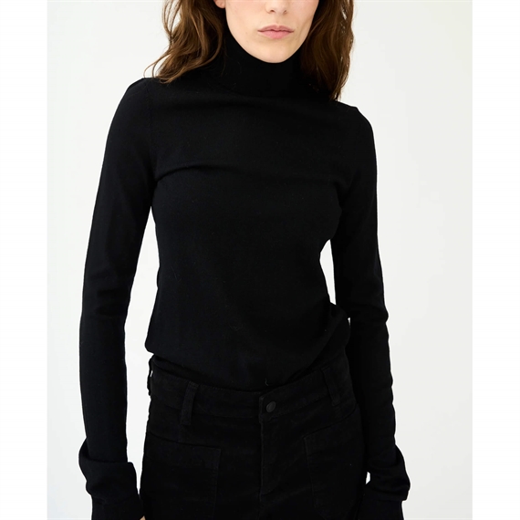 Ivy Copenhagen Essex LS Rollneck Strik, Sort